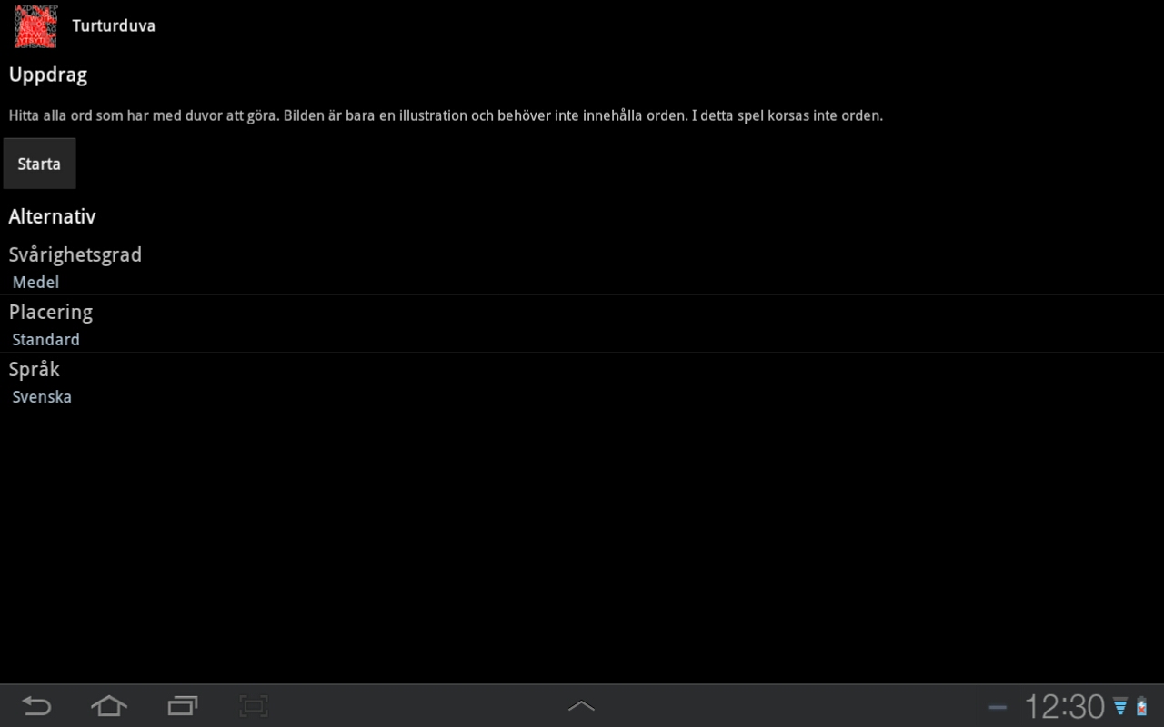 Options sur une mobile
