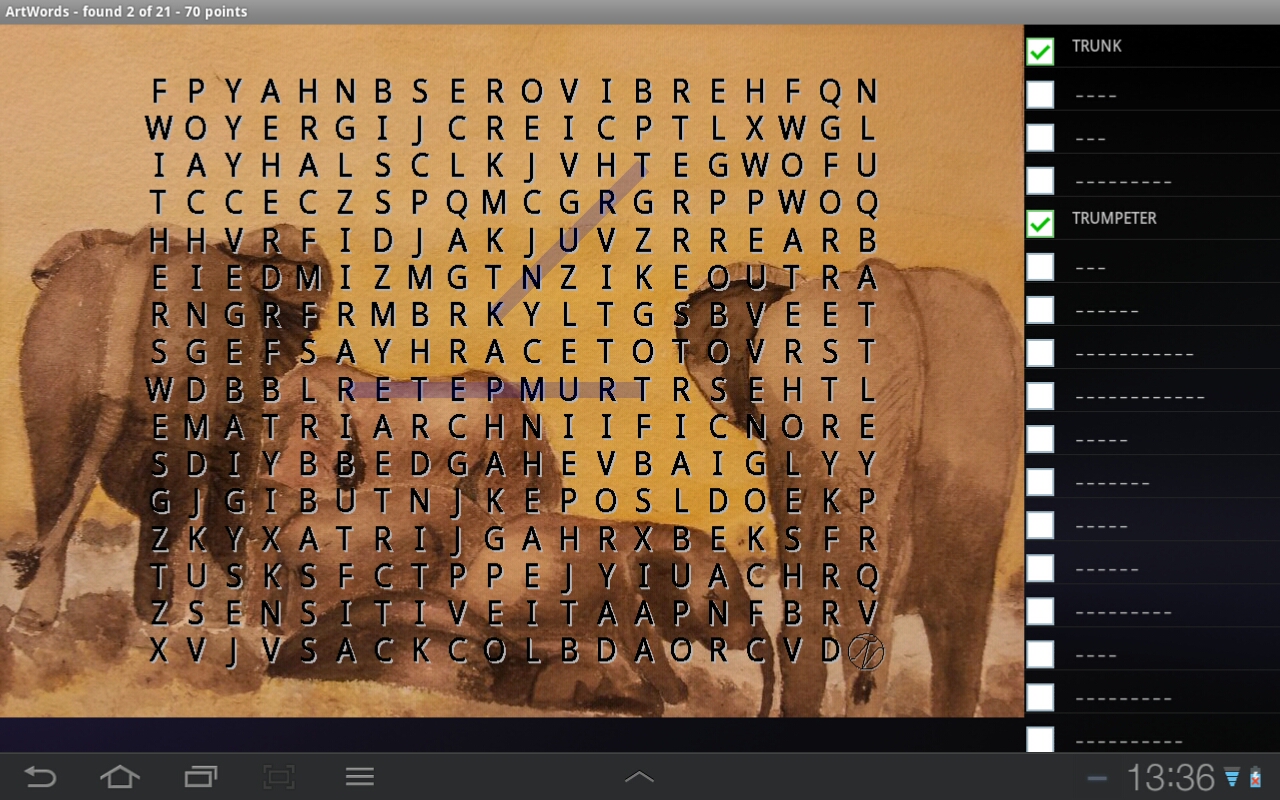 Main Game Screen 1 on a tablet
