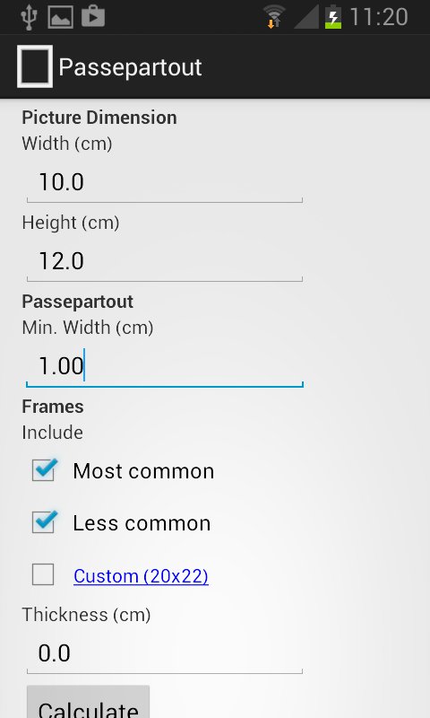 Main screen on a phone.