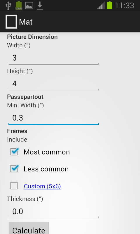 Main screen on a phone.