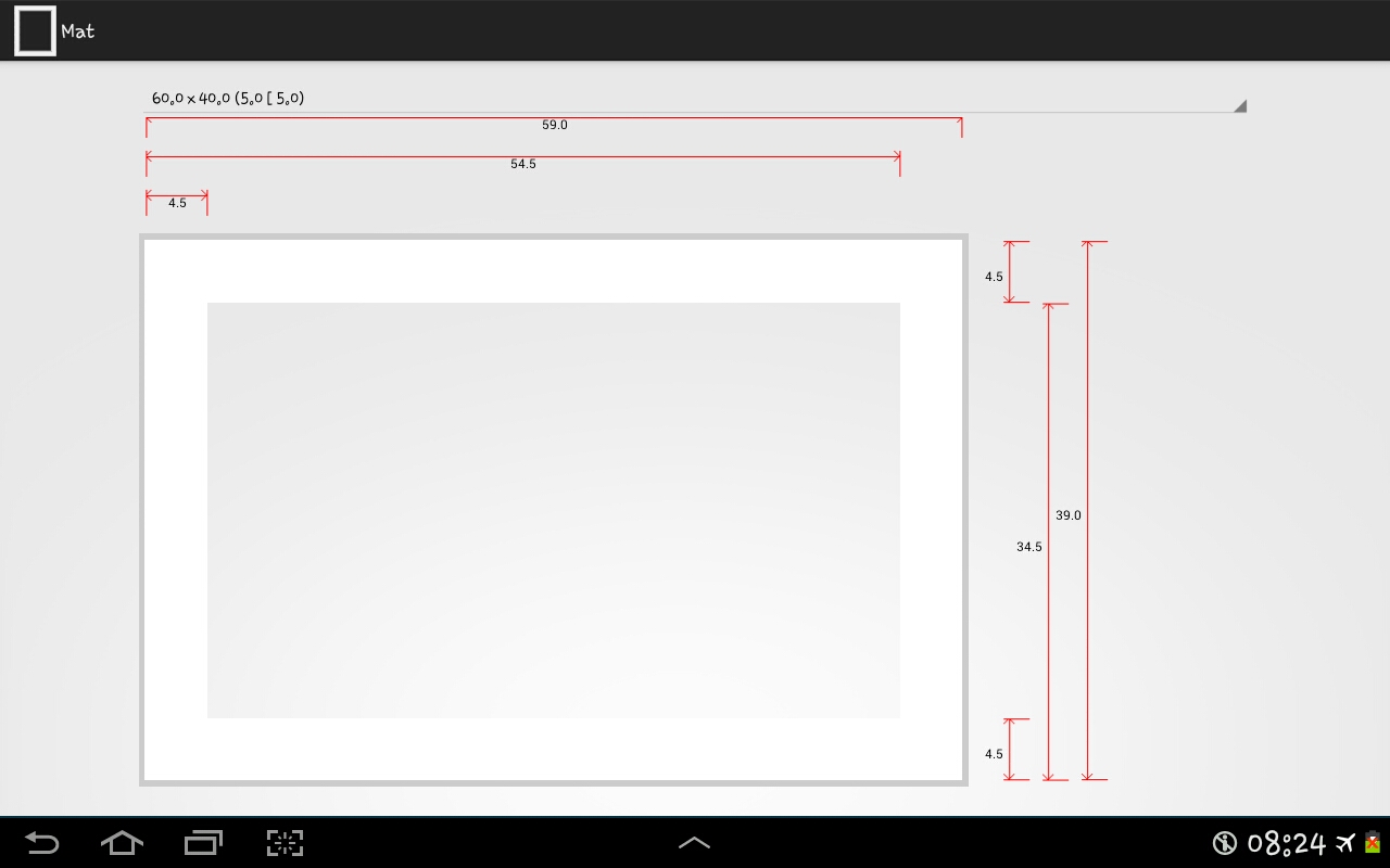 Result screen on a tablet