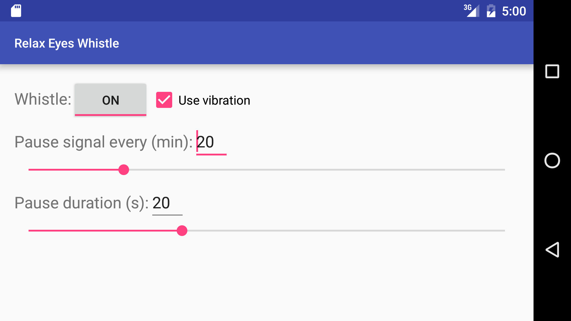 Configuration in landscape mode
