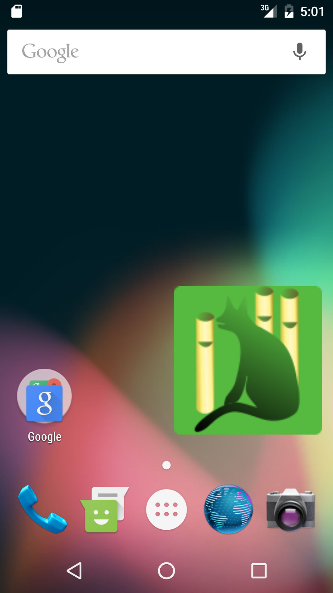 Muestra del widget cuando el silbato se ha activado
